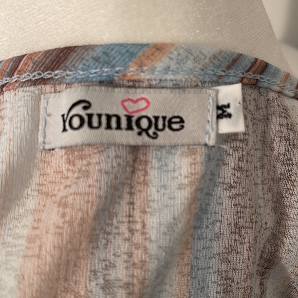 Younique Y2K sleeveless top, diagonal stripes size medium (23-111) - Picture 9 of 9